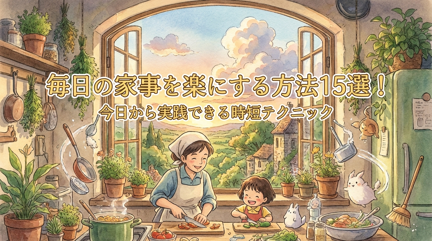 毎日の家事を楽にする方法15選！今日から実践できる時短テクニック