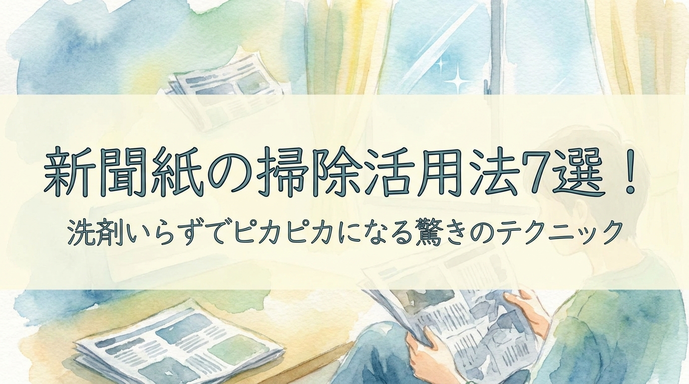 新聞紙の掃除活用法7選！洗剤いらずでピカピカになる驚きのテクニック