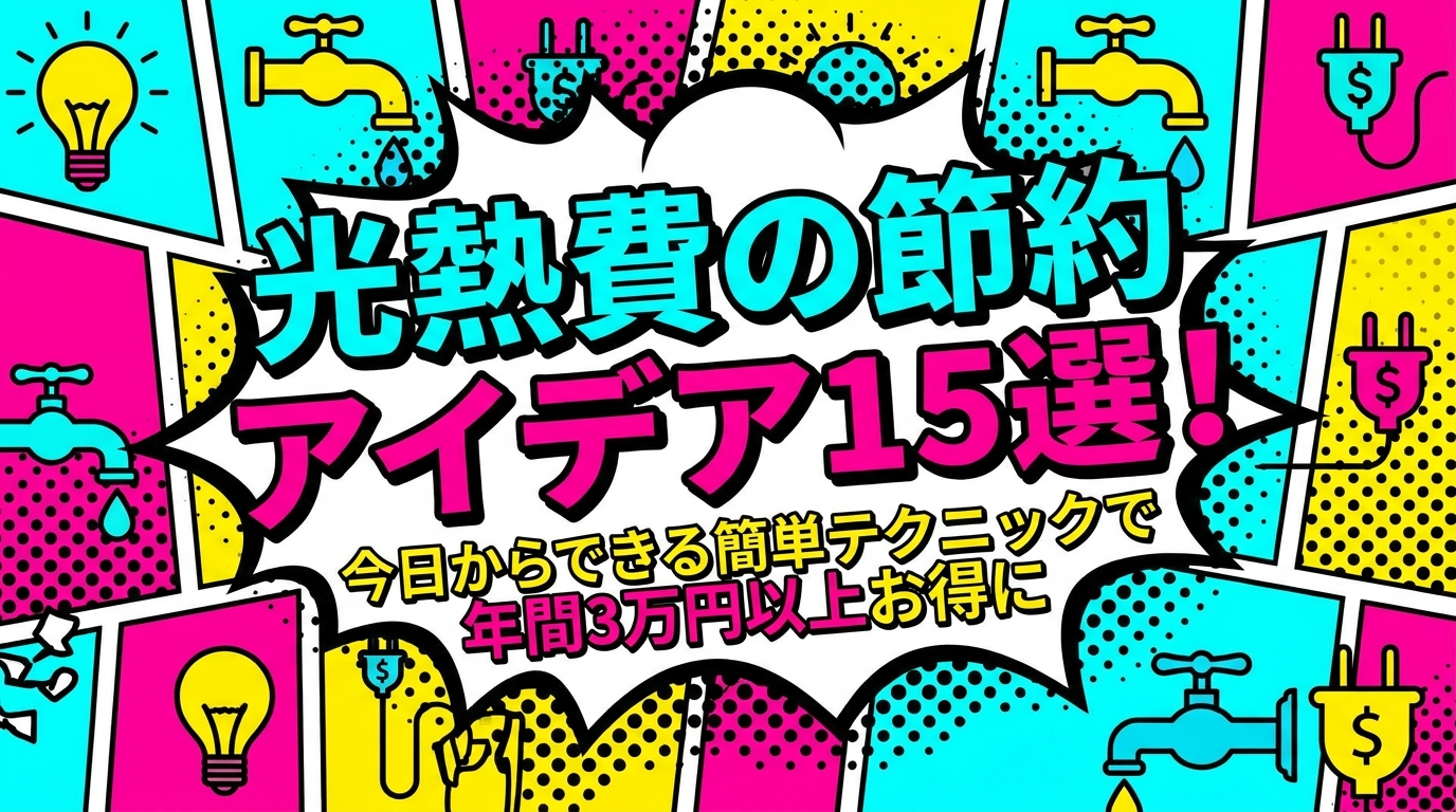 光熱費の節約アイデア15選！今日からできる簡単テクニックで年間3万円以上お得に
