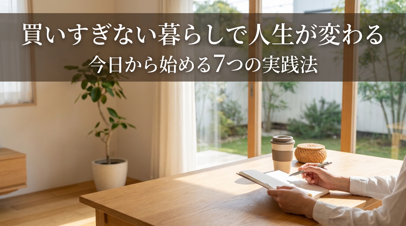 買いすぎない暮らしで人生が変わる｜今日から始める7つの実践法