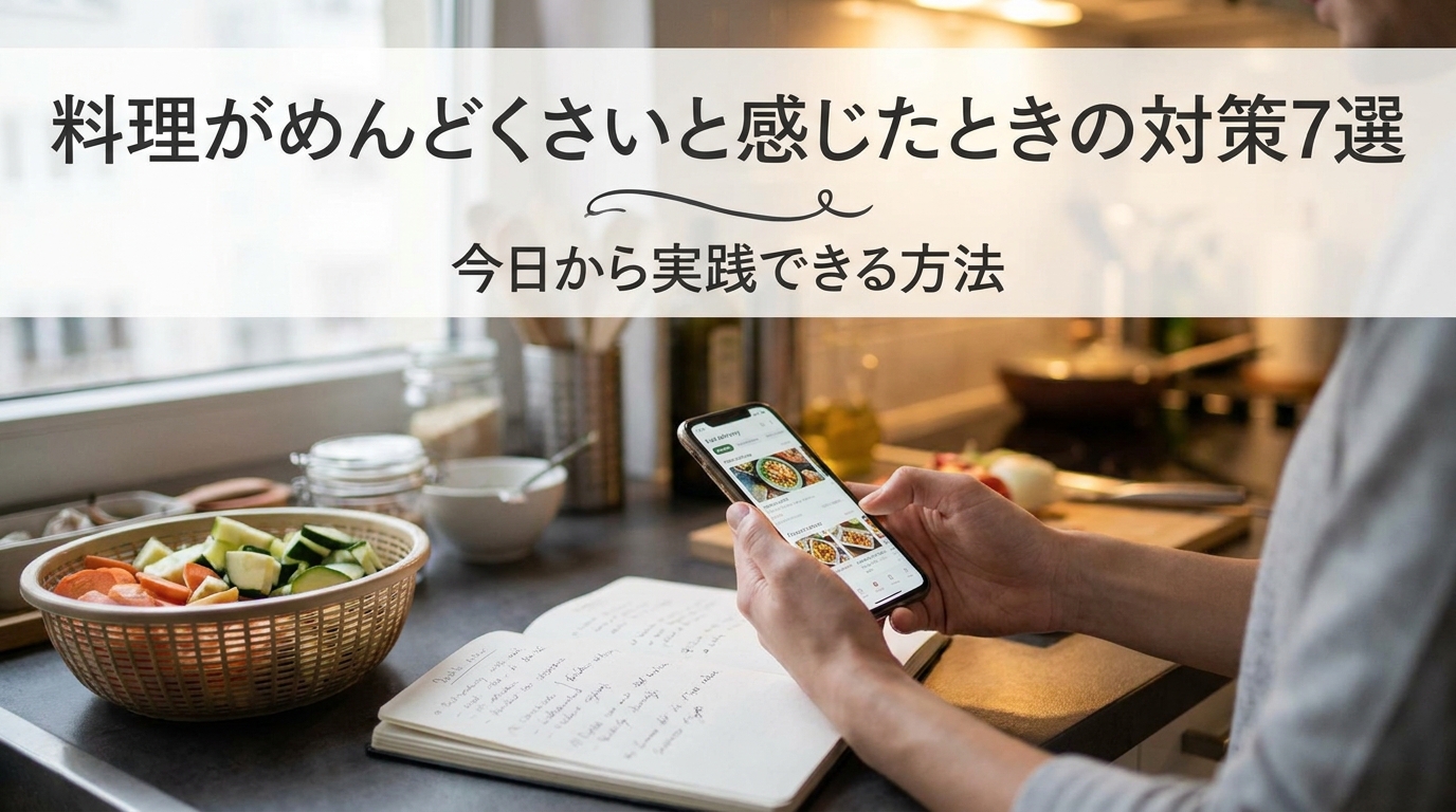 料理がめんどくさいと感じたときの対策7選｜今日から実践できる方法