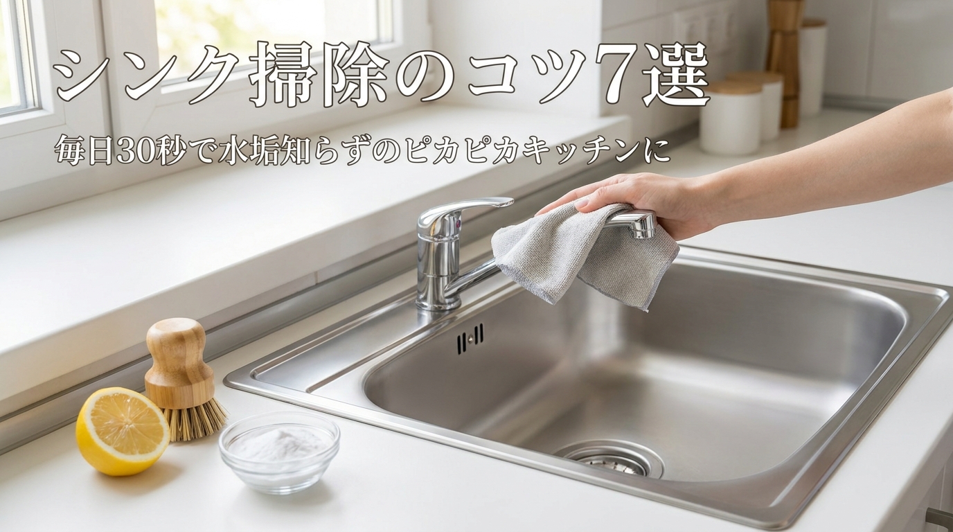 シンク掃除のコツ7選｜毎日30秒で水垢知らずのピカピカキッチンに