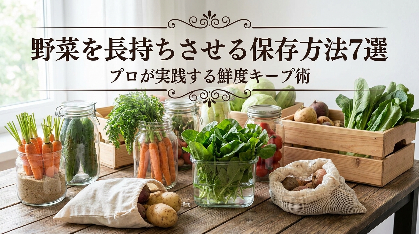 野菜を長持ちさせる保存方法7選｜プロが実践する鮮度キープ術
