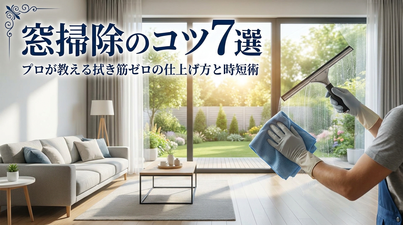 窓掃除のコツ7選｜プロが教える拭き筋ゼロの仕上げ方と時短術