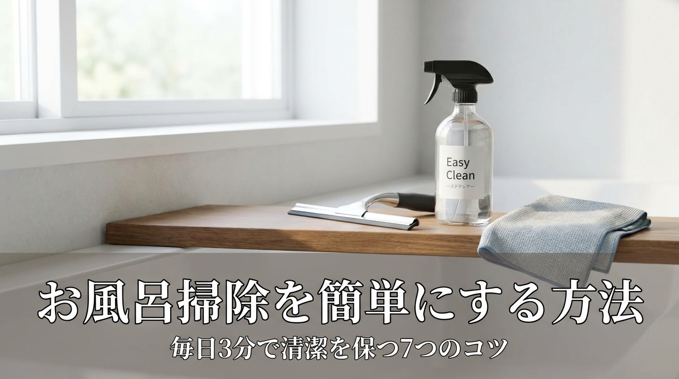 お風呂掃除を簡単にする方法｜毎日3分で清潔を保つ7つのコツ