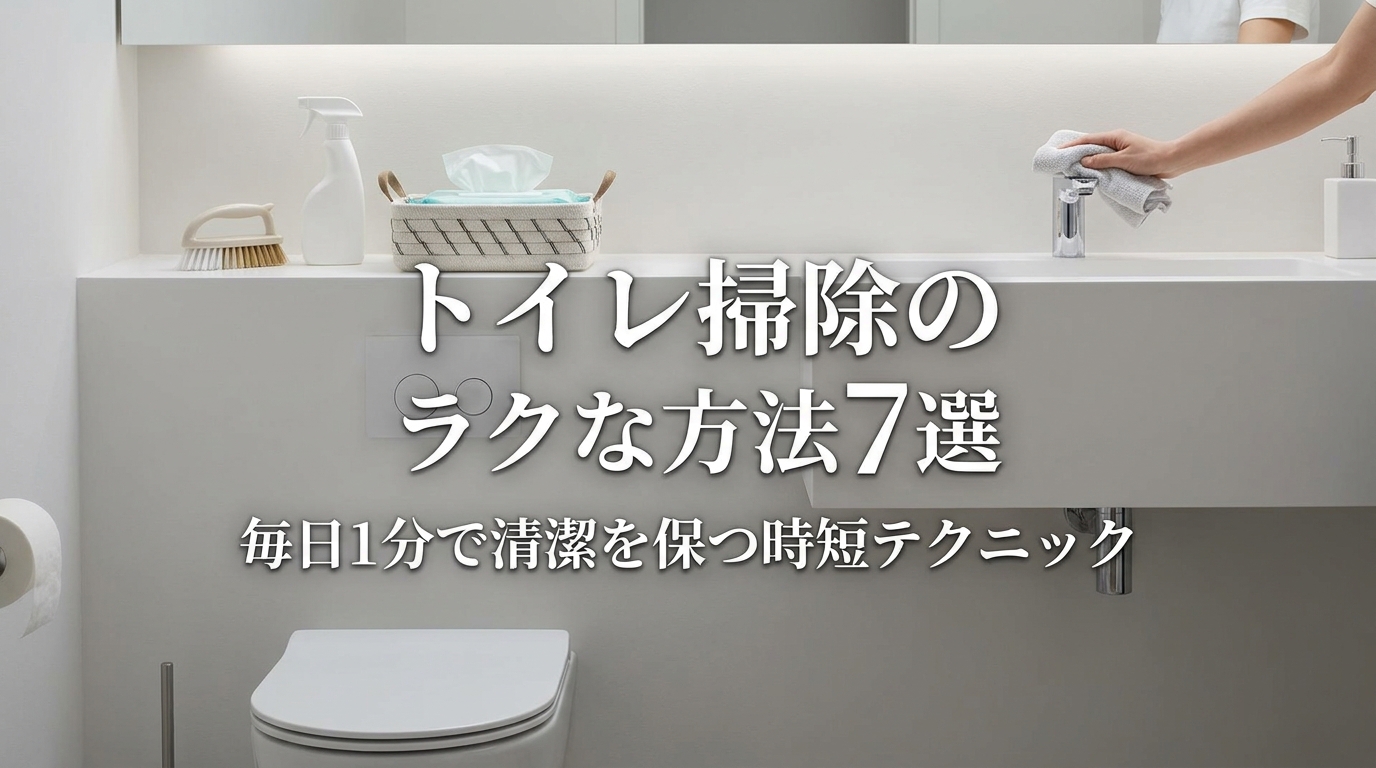 トイレ掃除のラクな方法7選|毎日1分で清潔を保つ時短テクニック