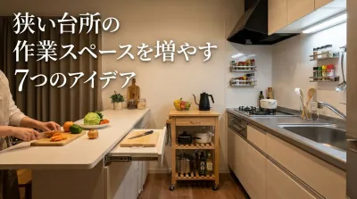 狭い台所の作業スペースを増やす7つの方法｜今日から実践できる収納術