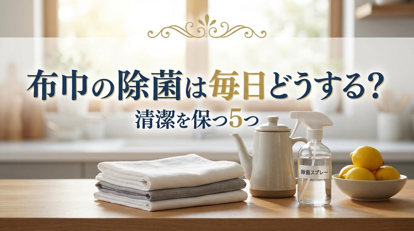 布巾の除菌は毎日どうする？清潔を保つ5つの方法と週1ケア