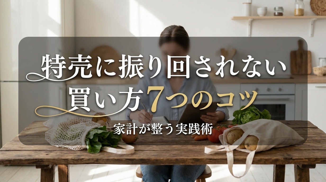 特売に振り回されない買い方7つのコツで家計が整う実践術