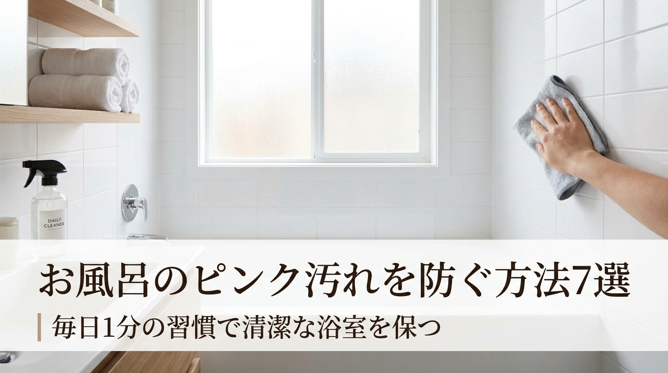 お風呂のピンク汚れを防ぐ方法7選｜毎日1分の習慣で清潔な浴室を保つ