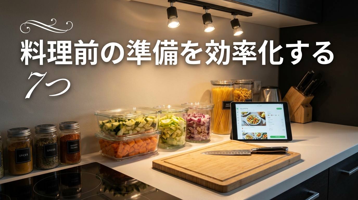 料理前の準備を効率化する7つの方法で調理時間を半分に短縮