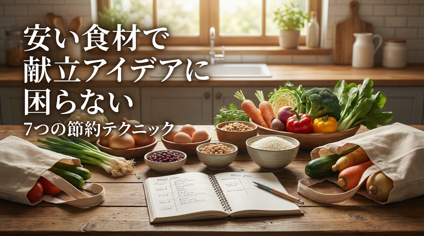 安い食材で献立アイデアに困らない7つの節約テクニック