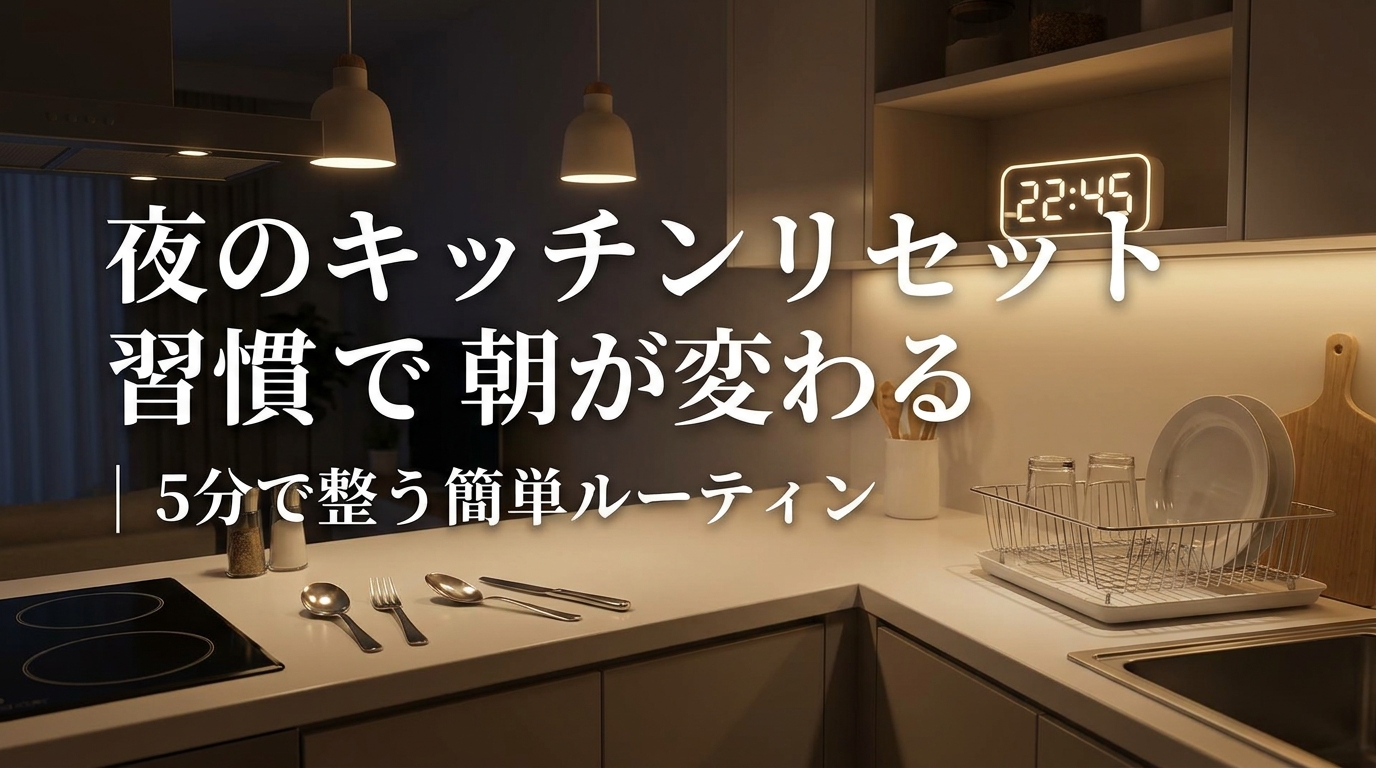夜のキッチンリセット習慣で朝が変わる|5分で整う簡単ルーティン