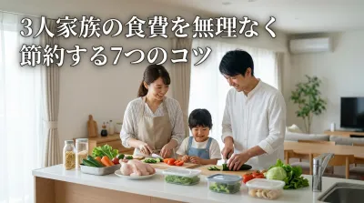 3人家族の食費を無理なく節約する7つの方法｜月3万円台も可能