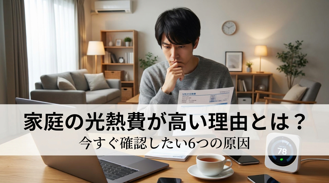 家庭の光熱費が高い理由とは？今すぐ確認したい6つの原因
