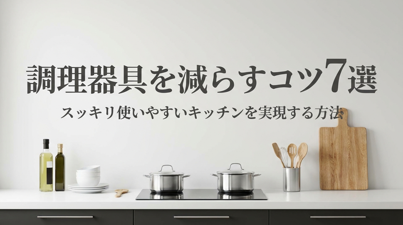調理器具を減らすコツ7選｜スッキリ使いやすいキッチンを実現する方法
