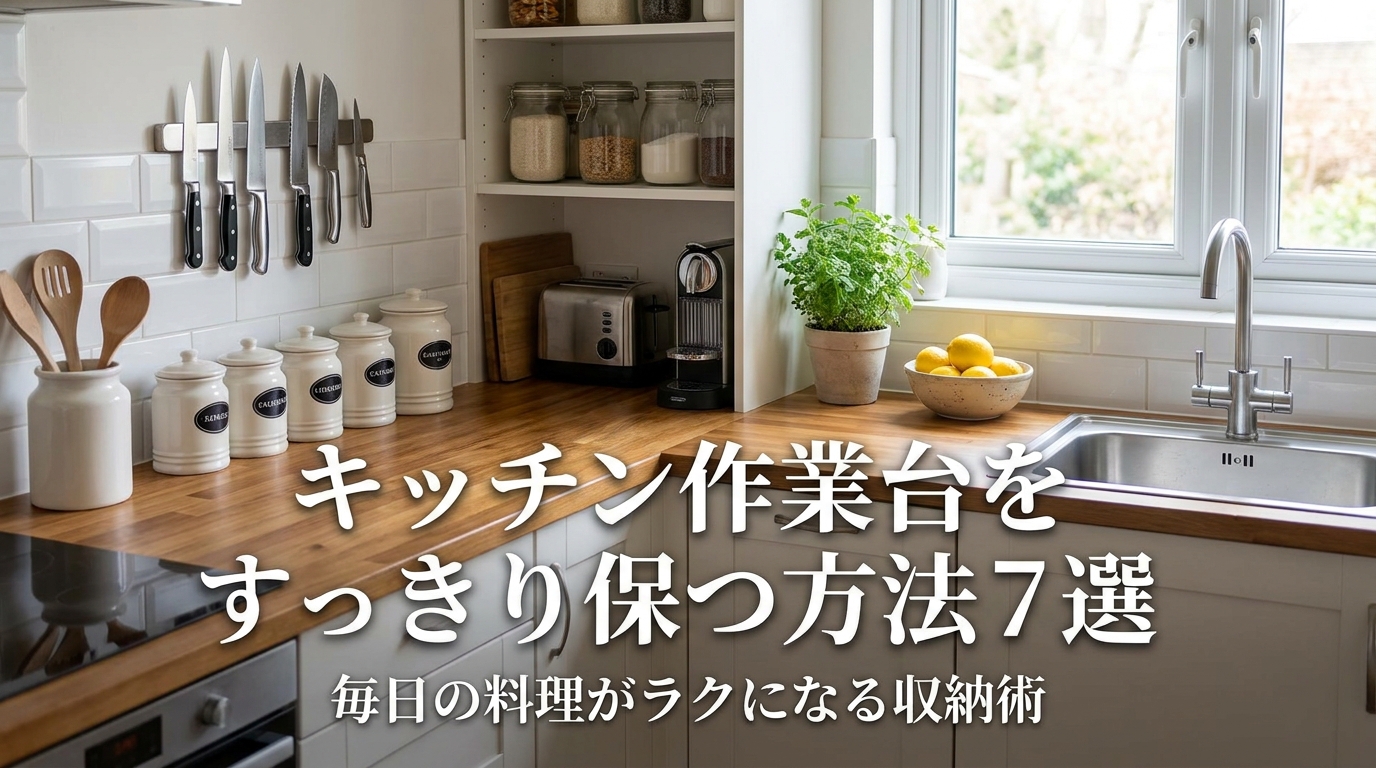 キッチン作業台をすっきり保つ方法7選｜毎日の料理がラクになる収納術