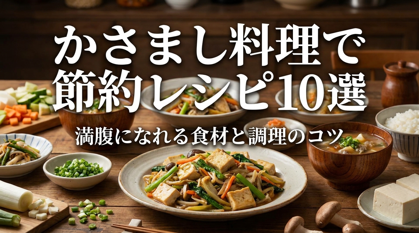 かさまし料理で節約レシピ10選｜満腹になれる食材と調理のコツ