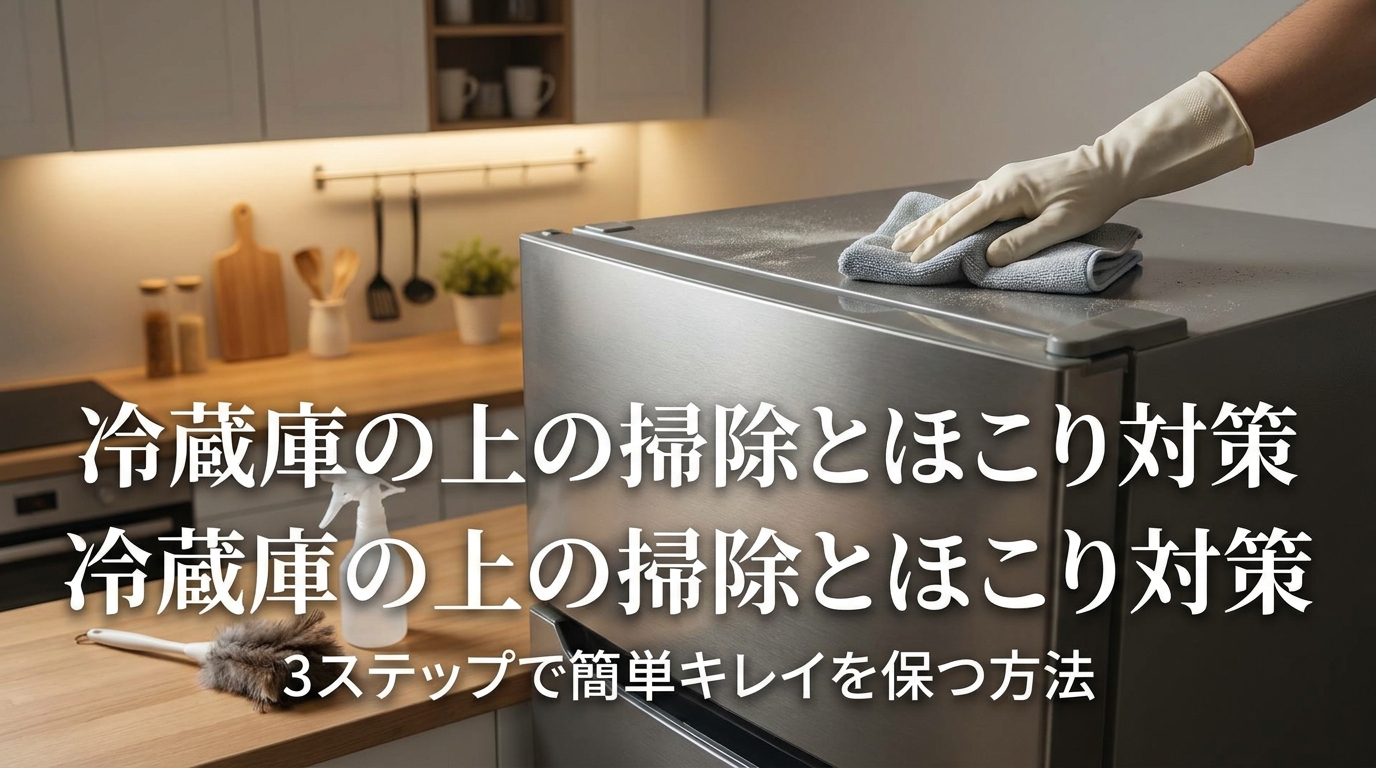 冷蔵庫の上の掃除とほこり対策｜3ステップで簡単キレイを保つ方法