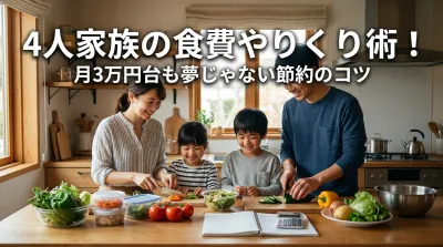 4人家族の食費やりくり術！月3万円台も夢じゃない節約のコツ