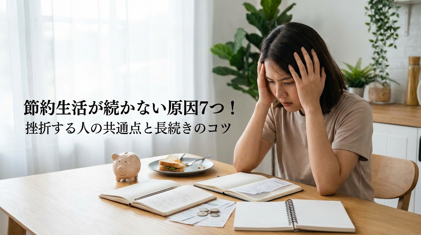 節約生活が続かない原因7つ!挫折する人の共通点と長続きのコツ