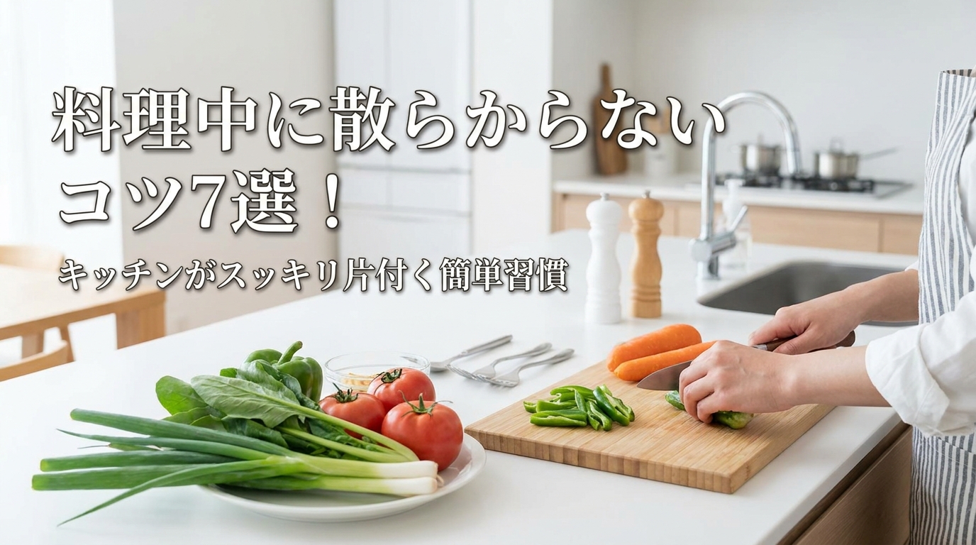 料理中に散らからないコツ7選！キッチンがスッキリ片付く簡単習慣