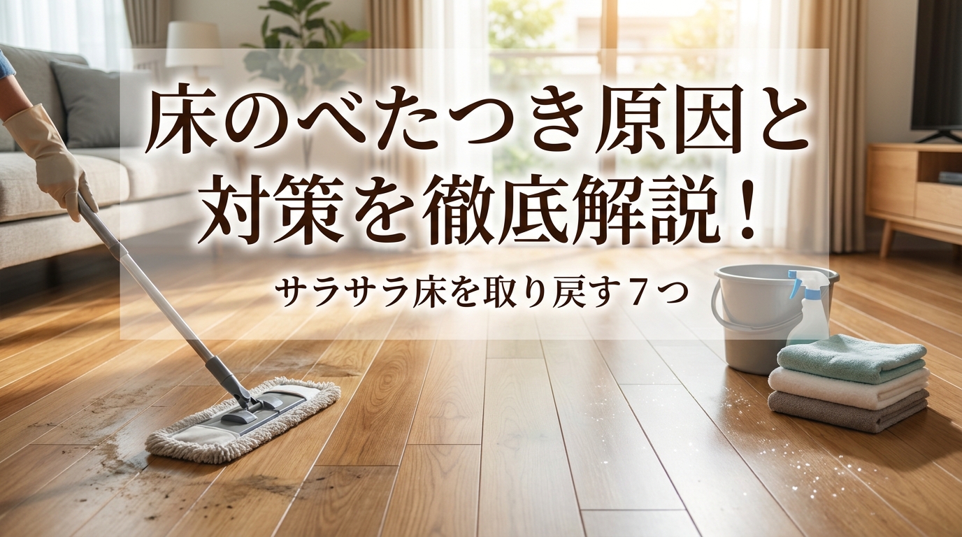 床のべたつき原因と対策を徹底解説！サラサラ床を取り戻す7つの方法