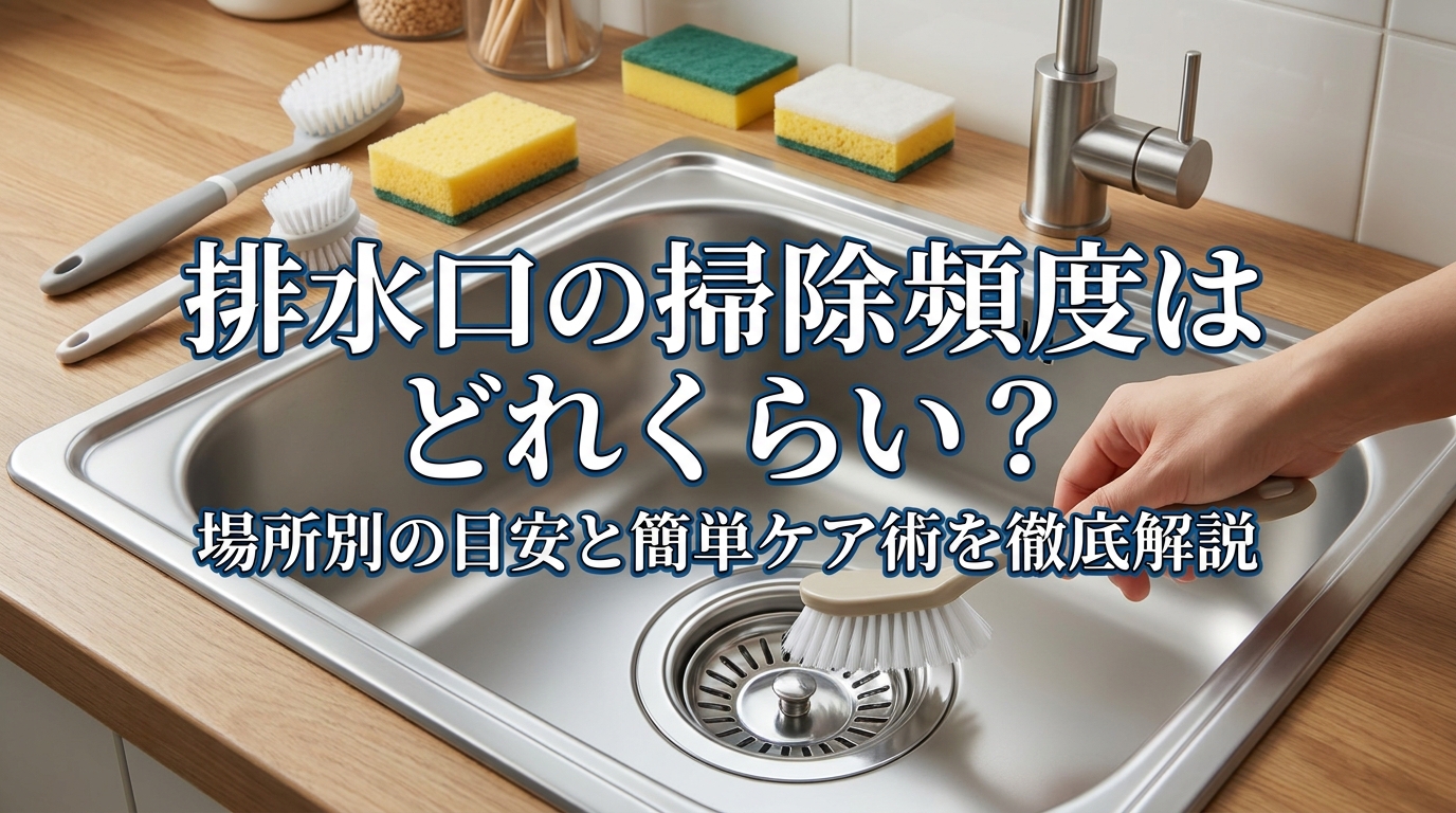 排水口の掃除頻度はどれくらい？場所別の目安と簡単ケア術を徹底解説