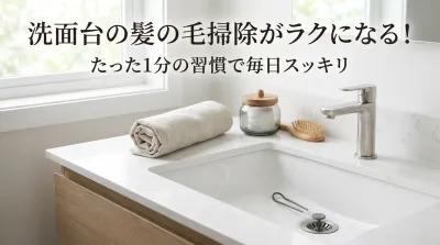 洗面台の髪の毛掃除がラクになる！たった1分の習慣で毎日スッキリ
