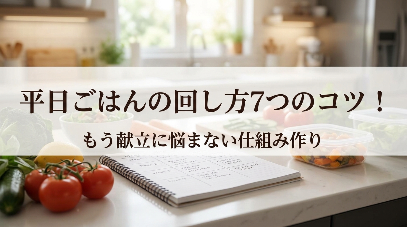 平日ごはんの回し方7つのコツ！もう献立に悩まない仕組み作り