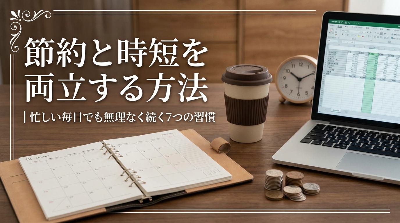 節約と時短を両立する方法｜忙しい毎日でも無理なく続く7つの習慣