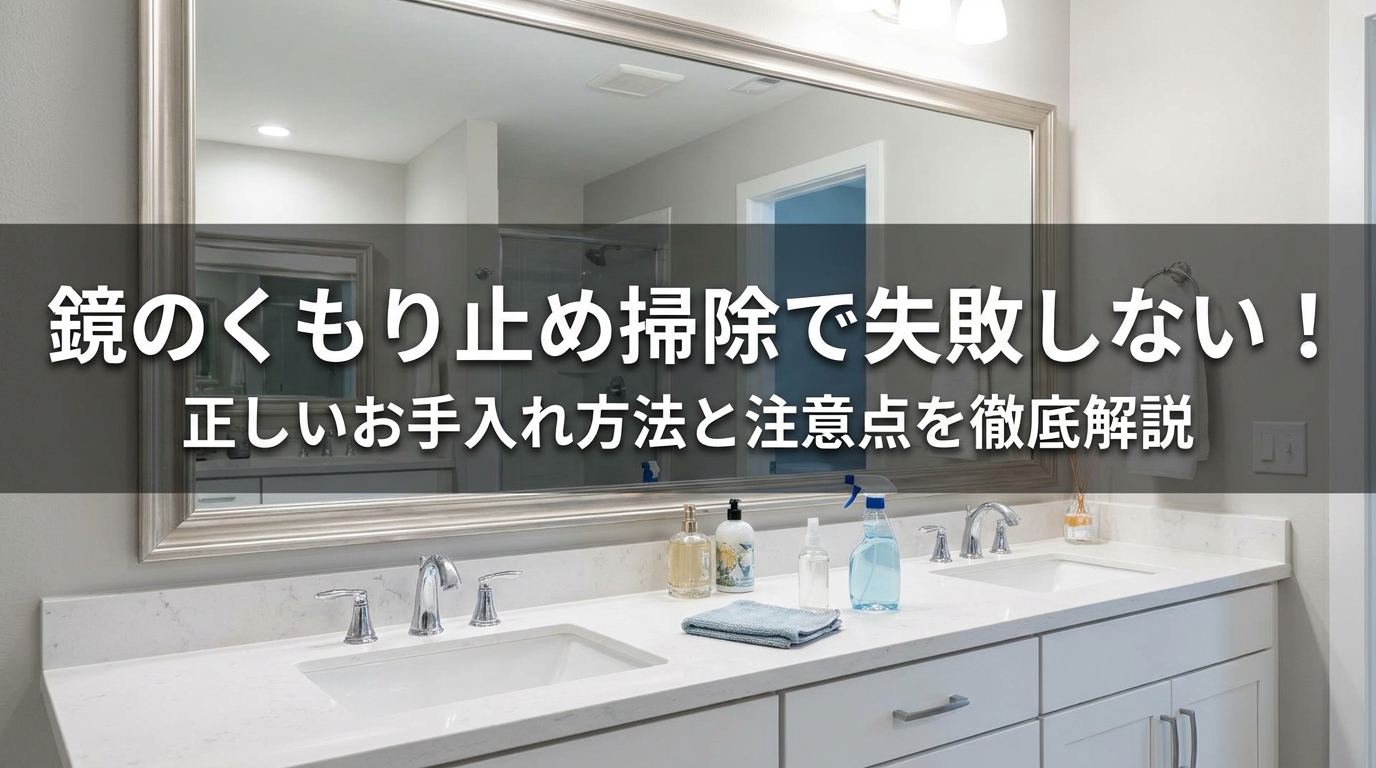 鏡のくもり止め掃除で失敗しない！正しいお手入れ方法と注意点を徹底解説