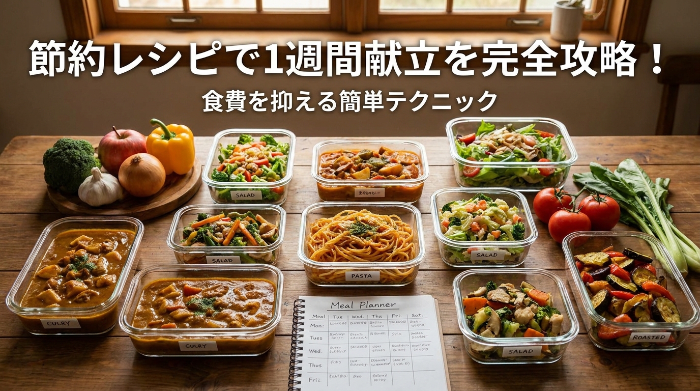 節約レシピで1週間献立を完全攻略！食費を抑える簡単テクニック