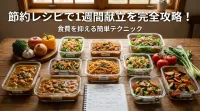 節約レシピで1週間献立を完全攻略！食費を抑える簡単テクニック