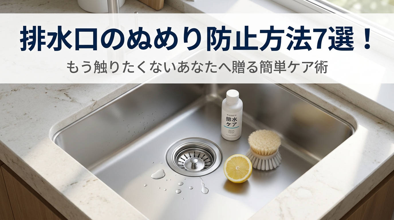 排水口のぬめり防止方法7選！もう触りたくないあなたへ贈る簡単ケア術