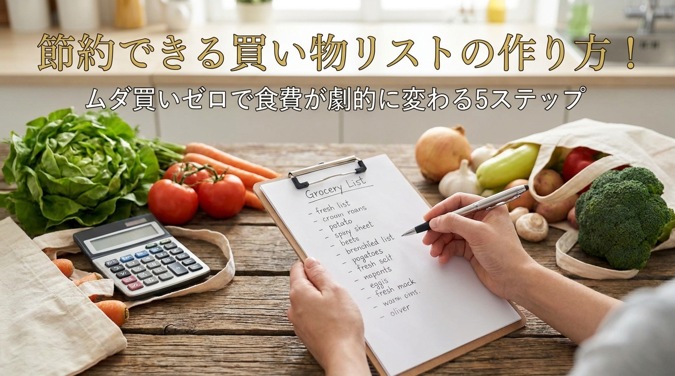 節約できる買い物リストの作り方!ムダ買いゼロで食費が劇的に変わる5ステップ