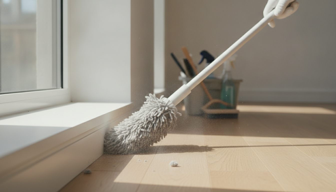 巾木のほこり掃除をラクにするコツは「乾いた状態で落とす」こと